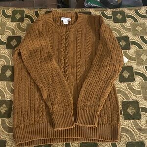Amazon Essentials women’s Cable Knit Crewneck Sweater - Tan